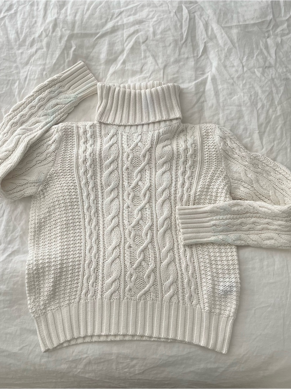 Ralph Lauren cotton fisherman’s sweater COTTON cable knit high neck